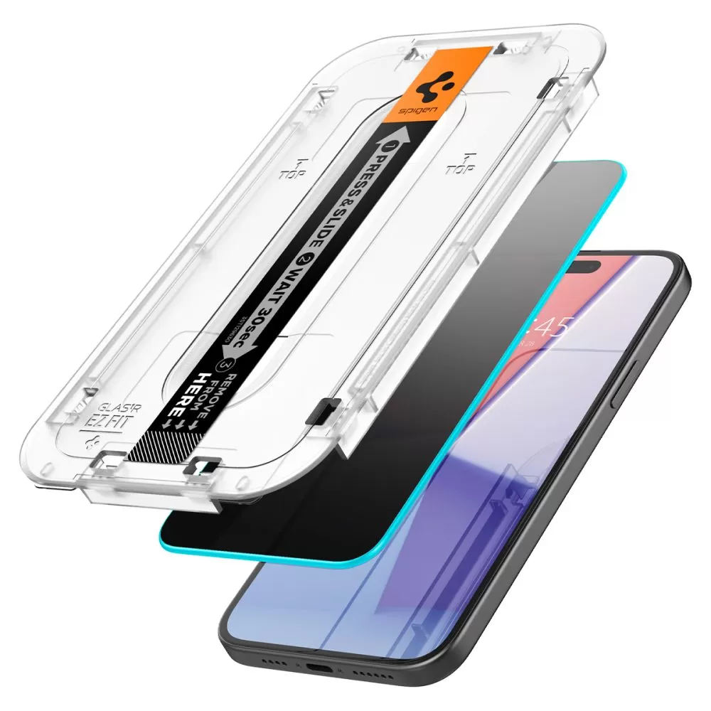 Apple iPhone 15 Plus skärmskydd SPIGEN GLAS.TR ”EZ FIT” PRIVACY