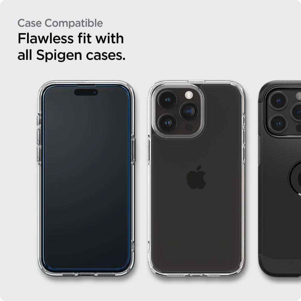 Apple iPhone 15 Pro skärmskydd  SPIGEN ALM GLASS FC 2-PACK
