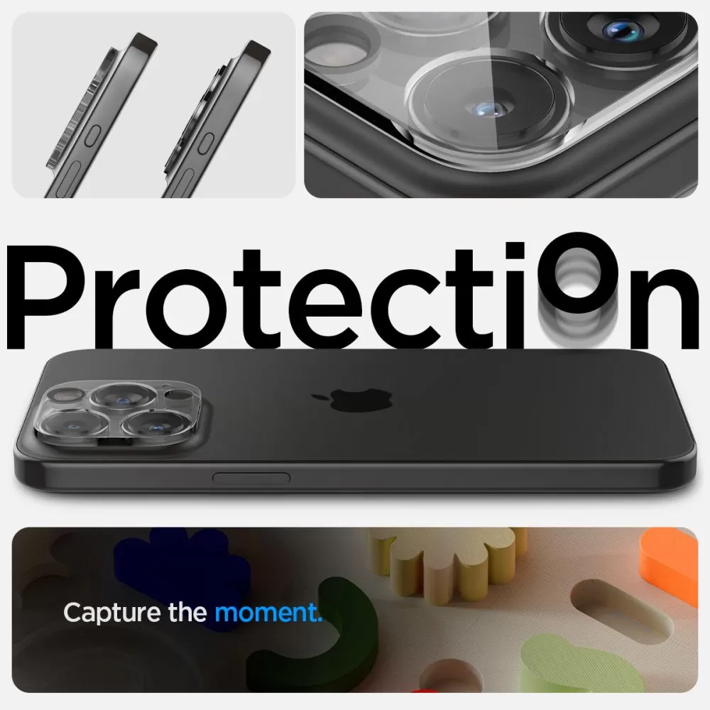 Apple iPhone 15 Pro apsauginis stiklas  SPIGEN OPTIK.TR CAMERA PROTECTOR 2-PACK