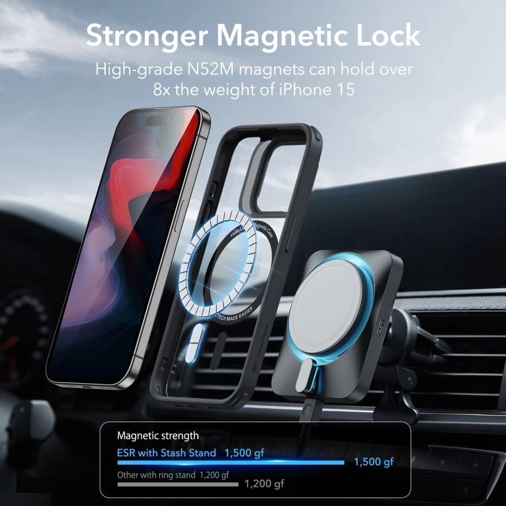 Apple iPhone 15 Pro case  ESR CLASSIC KICKSTAND HALOLOCK MAGSAFE