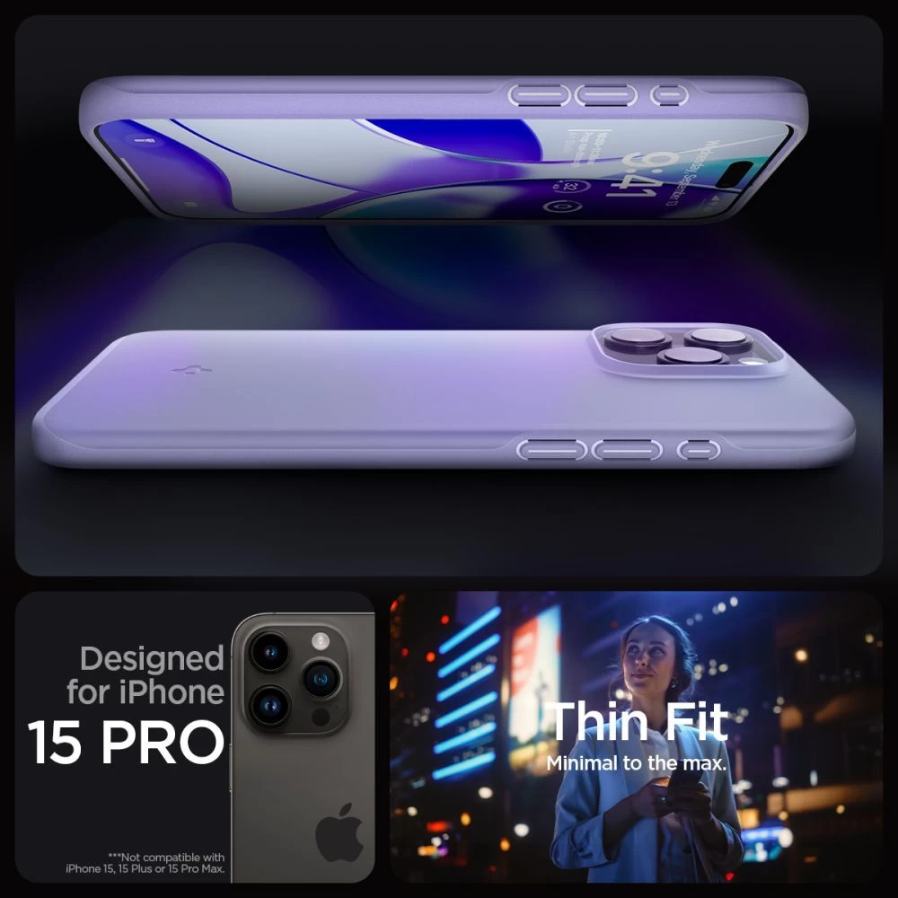 Apple iPhone 15 Pro suojakuori  SPIGEN THIN FIT