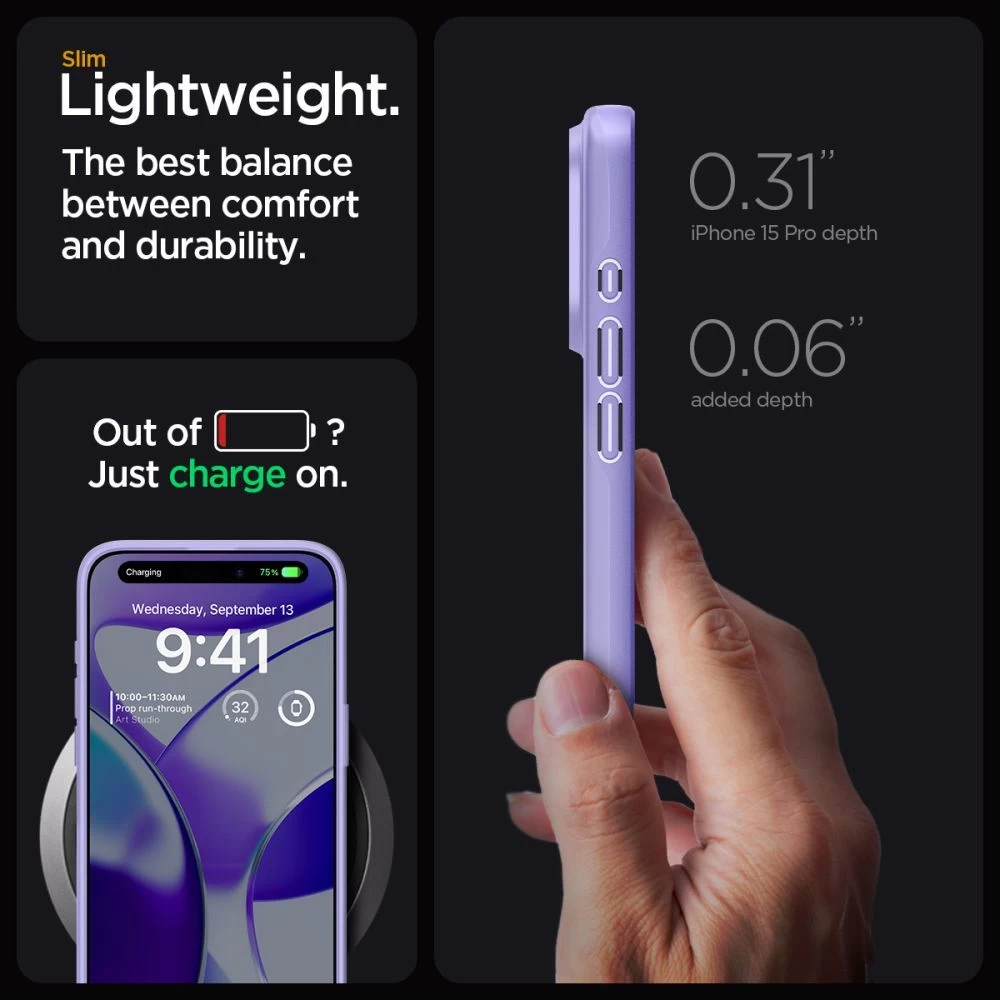 Apple iPhone 15 Pro suojakuori  SPIGEN THIN FIT