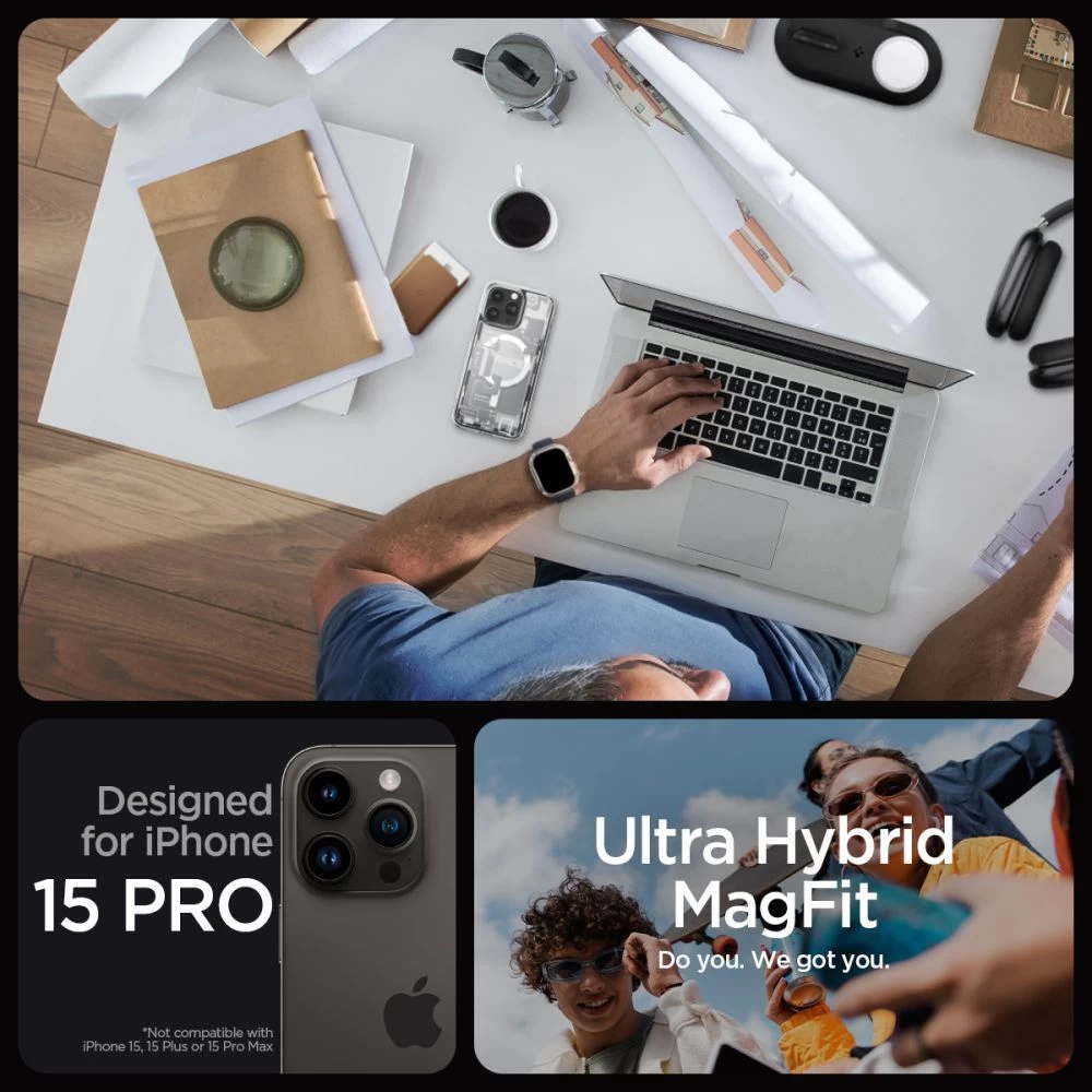 Apple iPhone 15 Pro case  SPIGEN ULTRA HYBRID MAG MAGSAFE