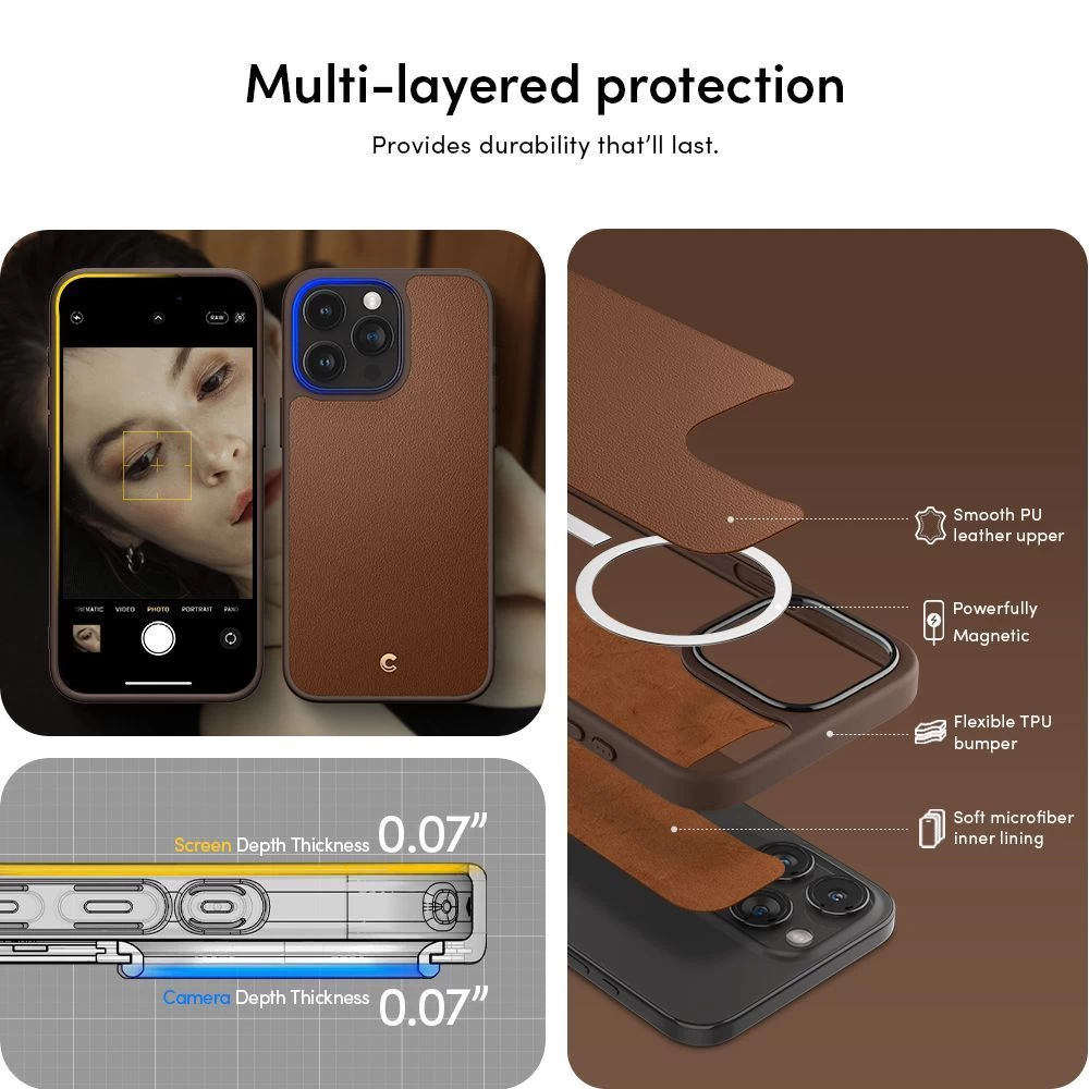 Apple iPhone 15 Pro чехол коричневый SPIGEN CYRILL KAJUK MAG MAGSAFE
