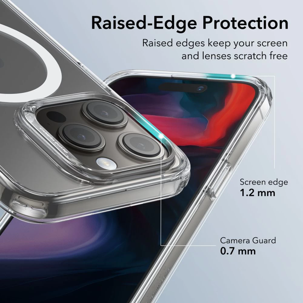 Apple iPhone 15 Pro case transparent ESR CLASSIC HYBRID HALOLOCK MAGSAFE