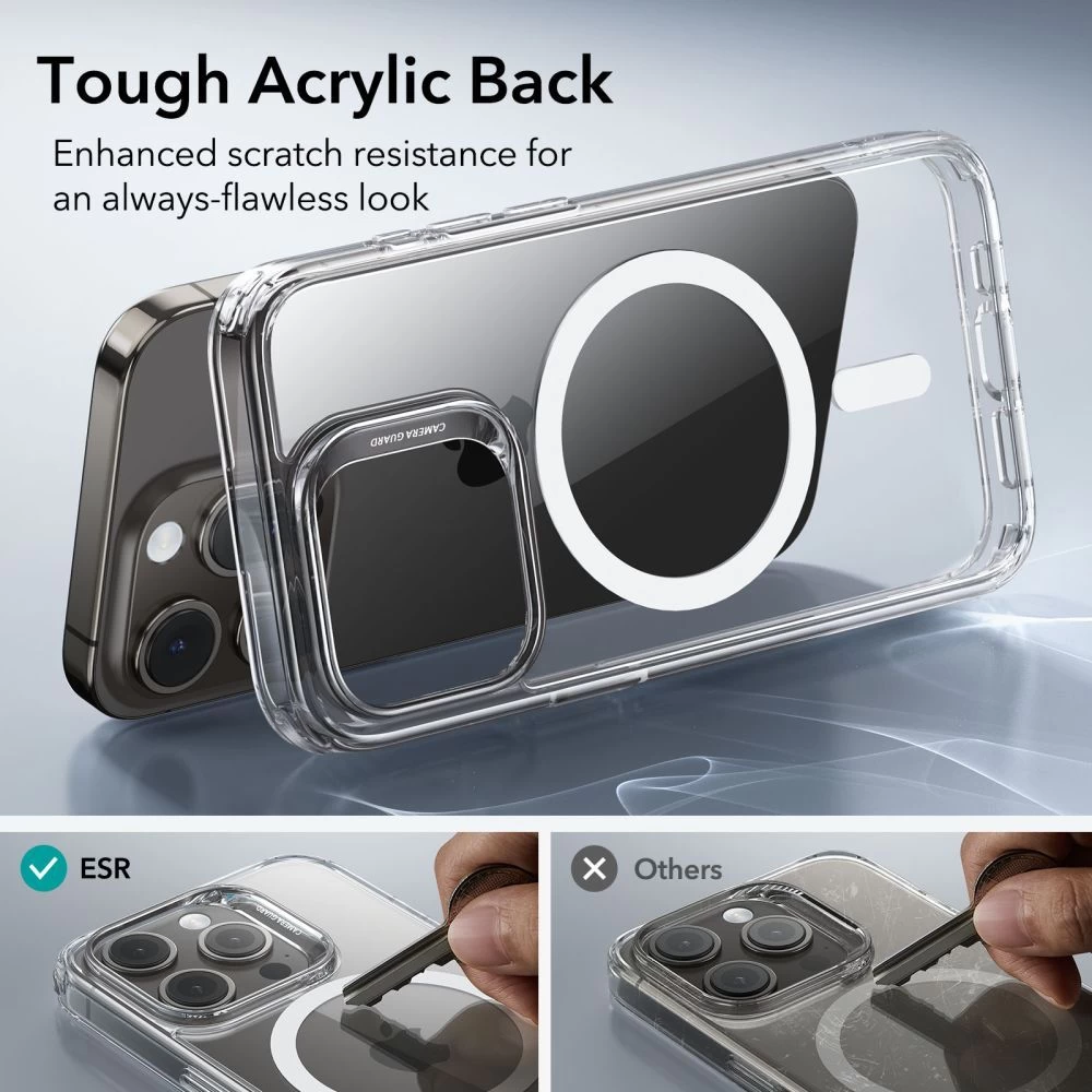 Apple iPhone 15 Pro case transparent ESR CLASSIC HYBRID HALOLOCK MAGSAFE