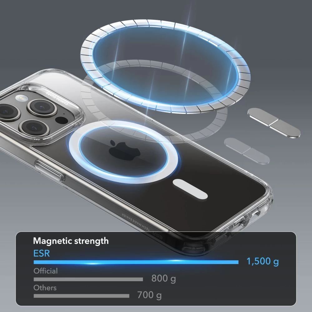 Apple iPhone 15 Pro case transparent ESR CLASSIC HYBRID HALOLOCK MAGSAFE