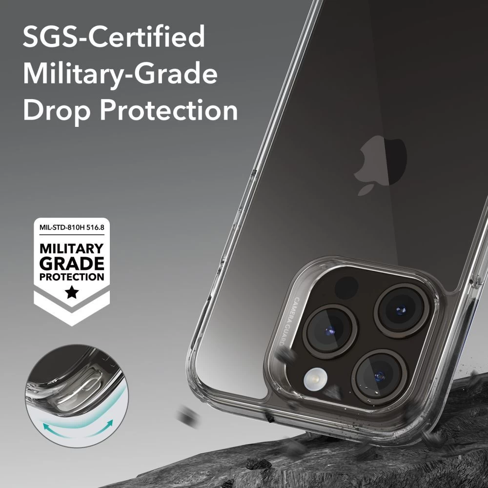 Apple iPhone 15 Pro case transparent ESR ICE SHIELD