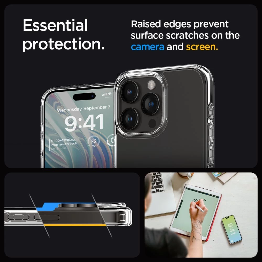 Apple iPhone 15 Pro vāciņš caurspīdīgs SPIGEN ULTRA HYBRID