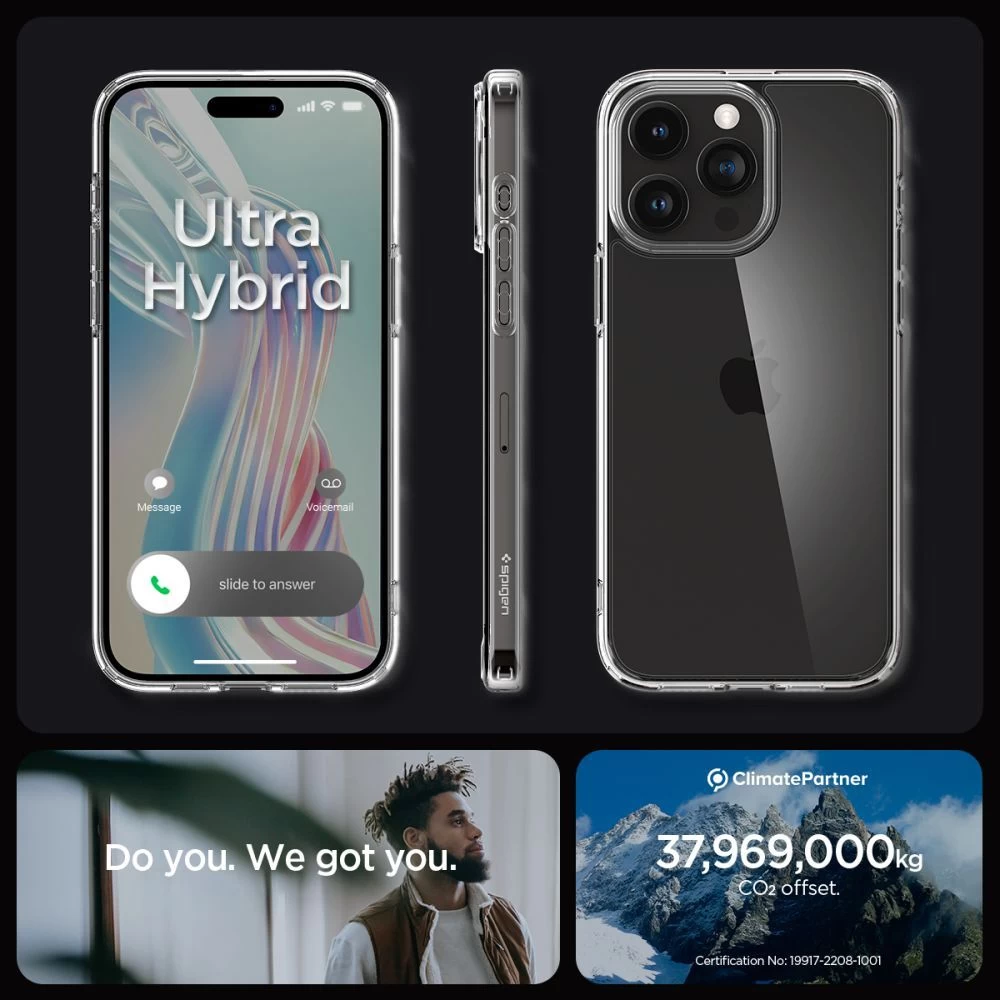 Apple iPhone 15 Pro vāciņš caurspīdīgs SPIGEN ULTRA HYBRID