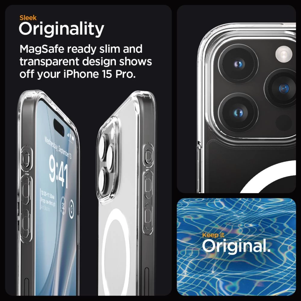 Apple iPhone 15 Pro case transparent SPIGEN ULTRA HYBRID MAG MAGSAFE