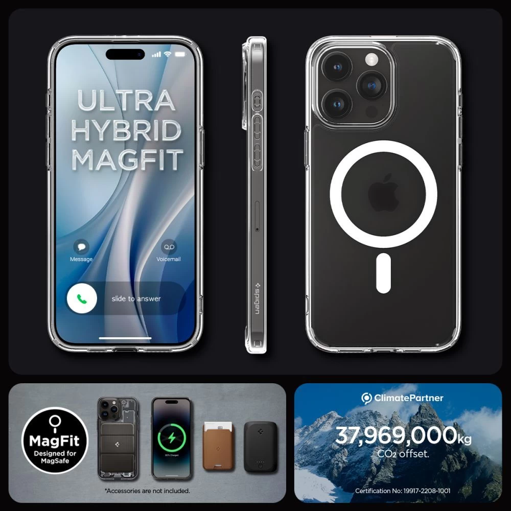 Apple iPhone 15 Pro case transparent SPIGEN ULTRA HYBRID MAG MAGSAFE