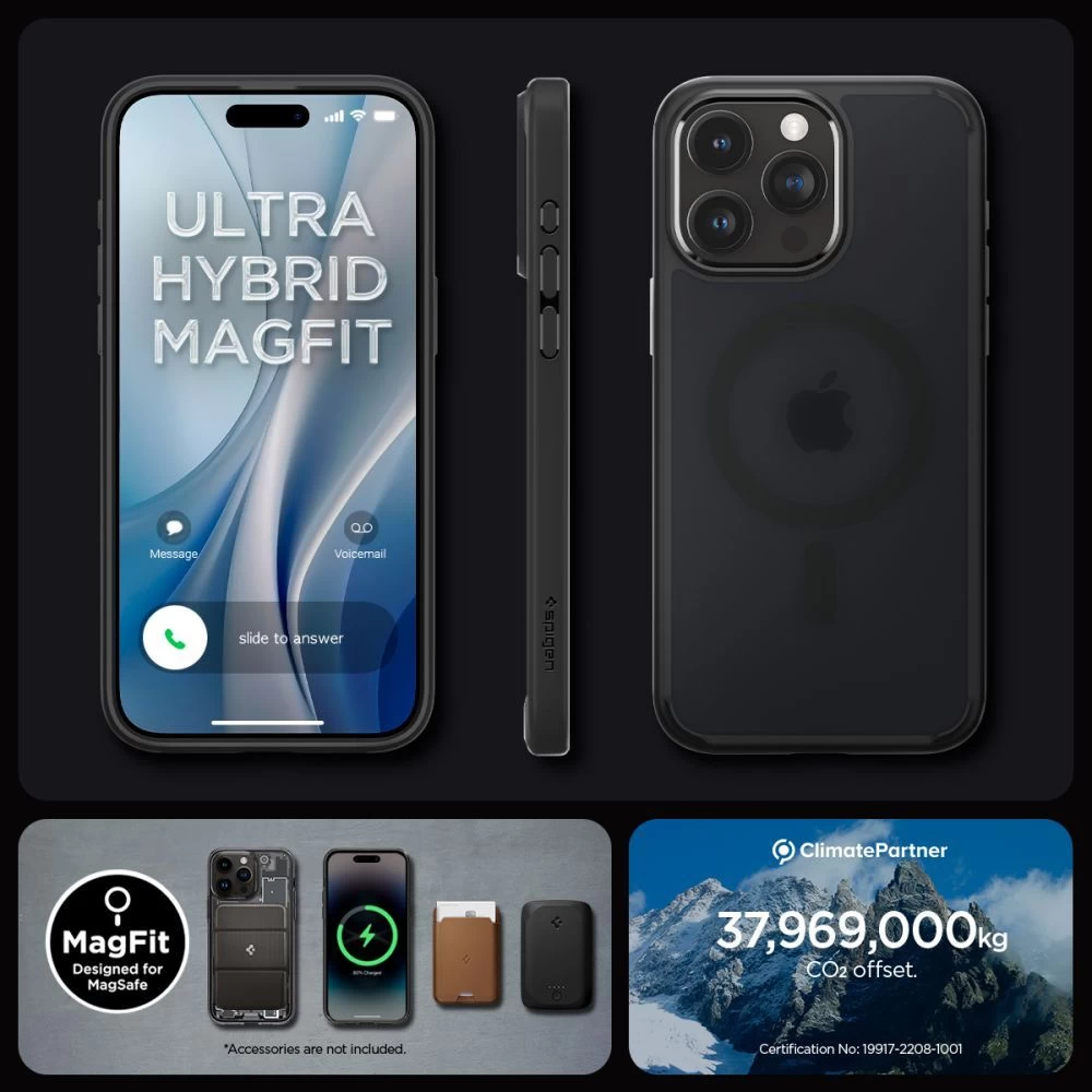 Apple iPhone 15 Pro case black SPIGEN ULTRA HYBRID MAG MAGSAFE