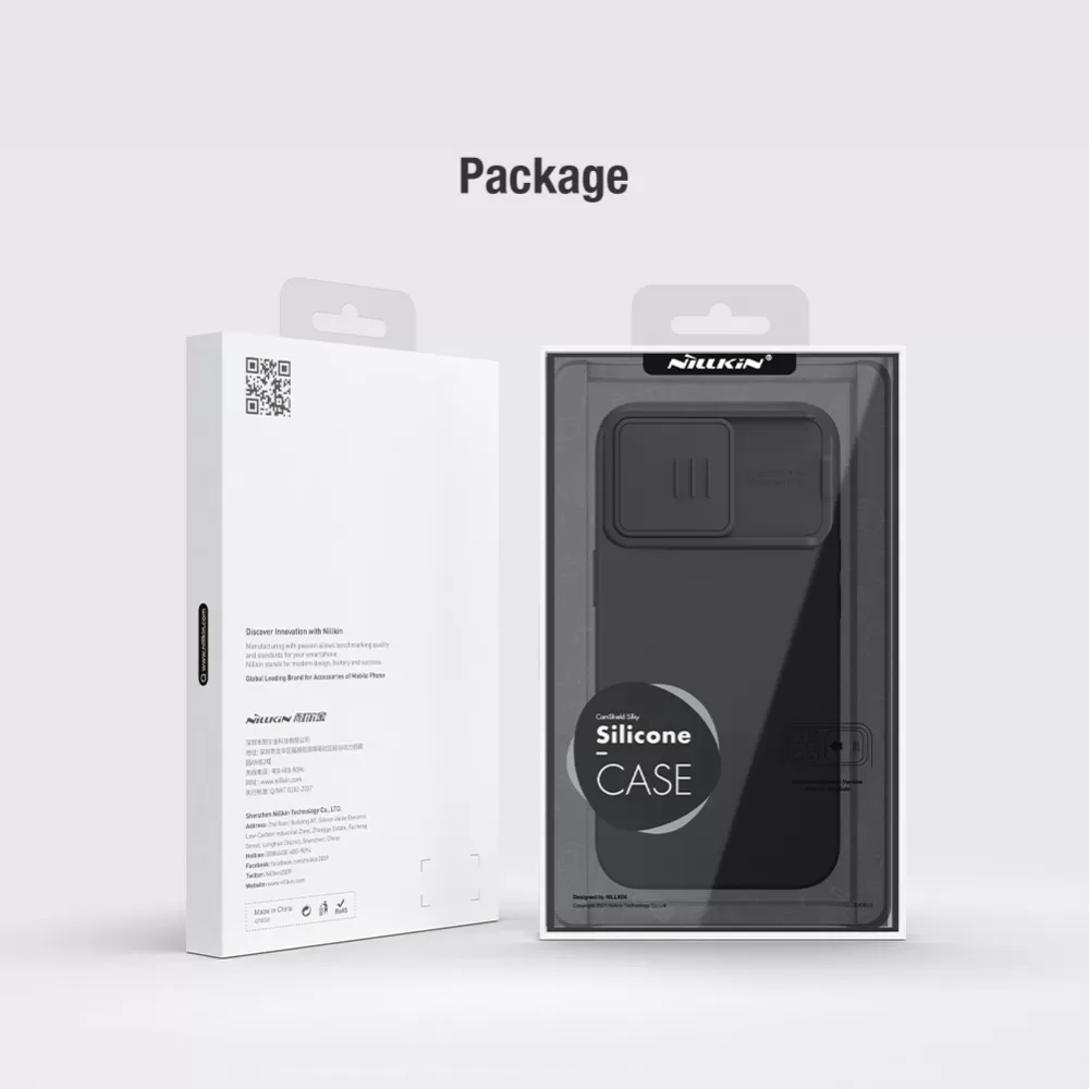 Apple iPhone 15 Pro case black NILLKIN CAMSHIELD SILKY MAGNETIC SILICON