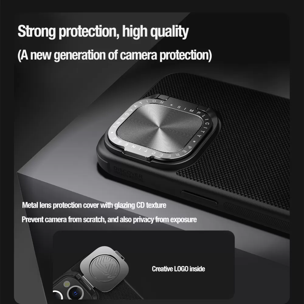 Apple iPhone 15 Pro case black NILLKIN TEXTURED PROP