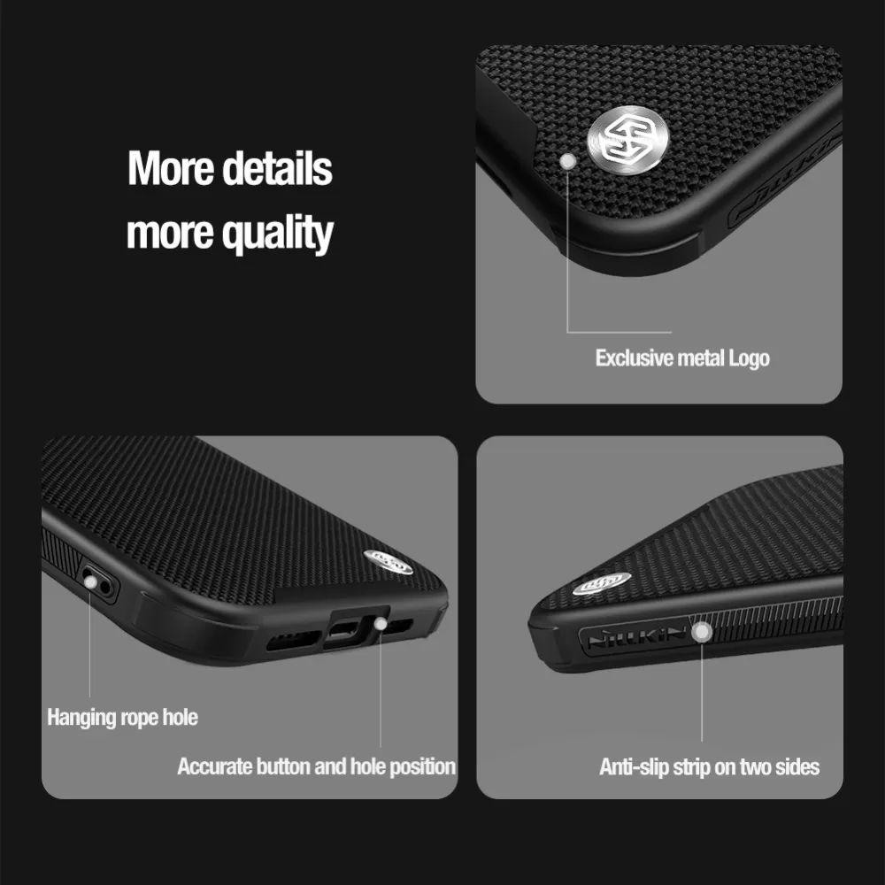 Apple iPhone 15 Pro case black NILLKIN TEXTURED PROP