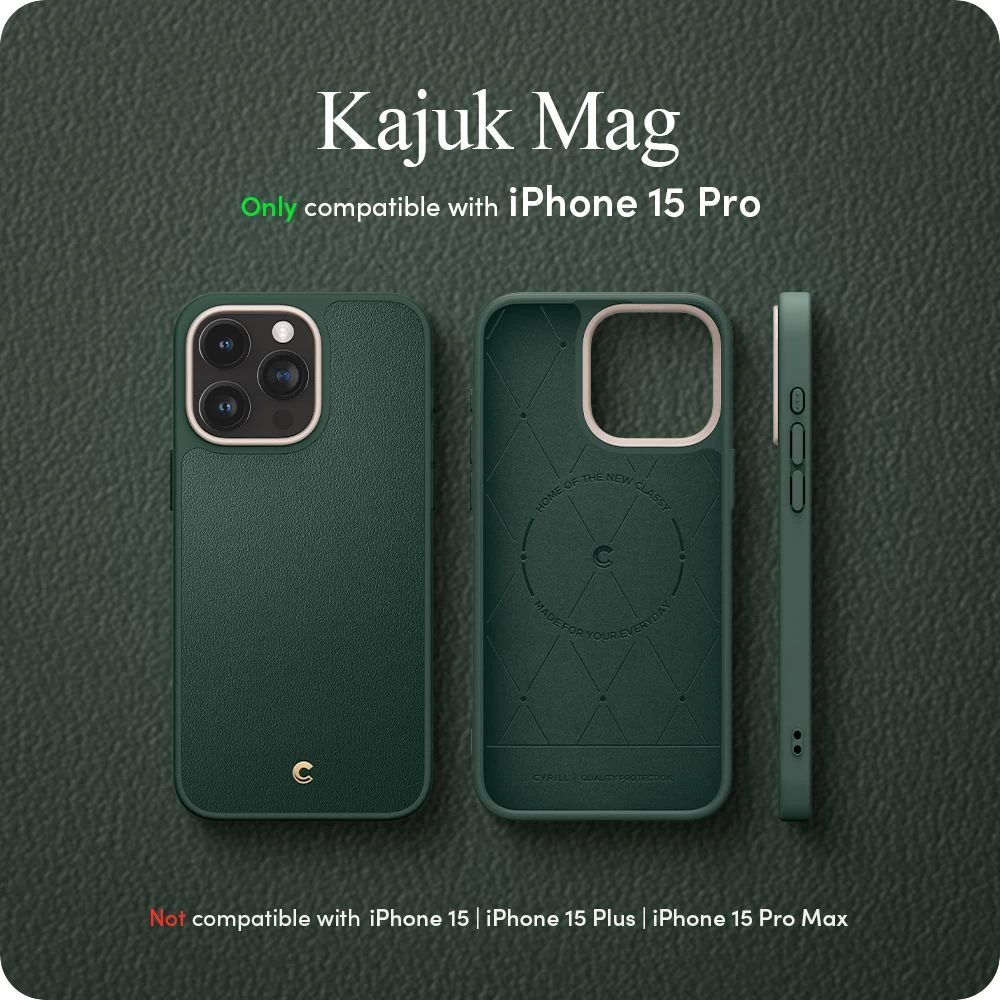 Apple iPhone 15 Pro case green SPIGEN CYRILL KAJUK MAG MAGSAFE