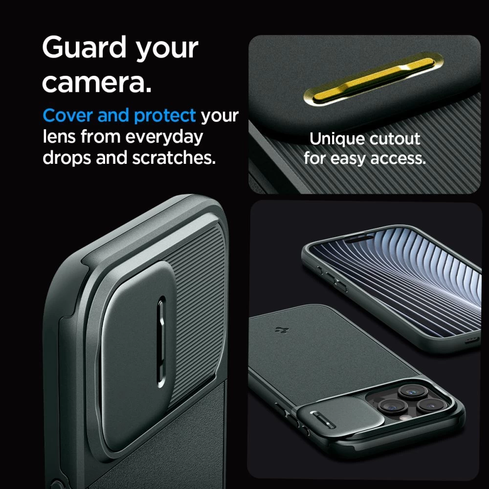 Apple iPhone 15 Pro case green SPIGEN OPTIK ARMOR MAG MAGSAFE