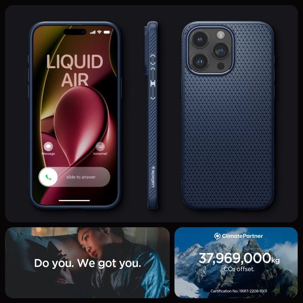 Apple iPhone 15 Pro case blue SPIGEN LIQUID AIR