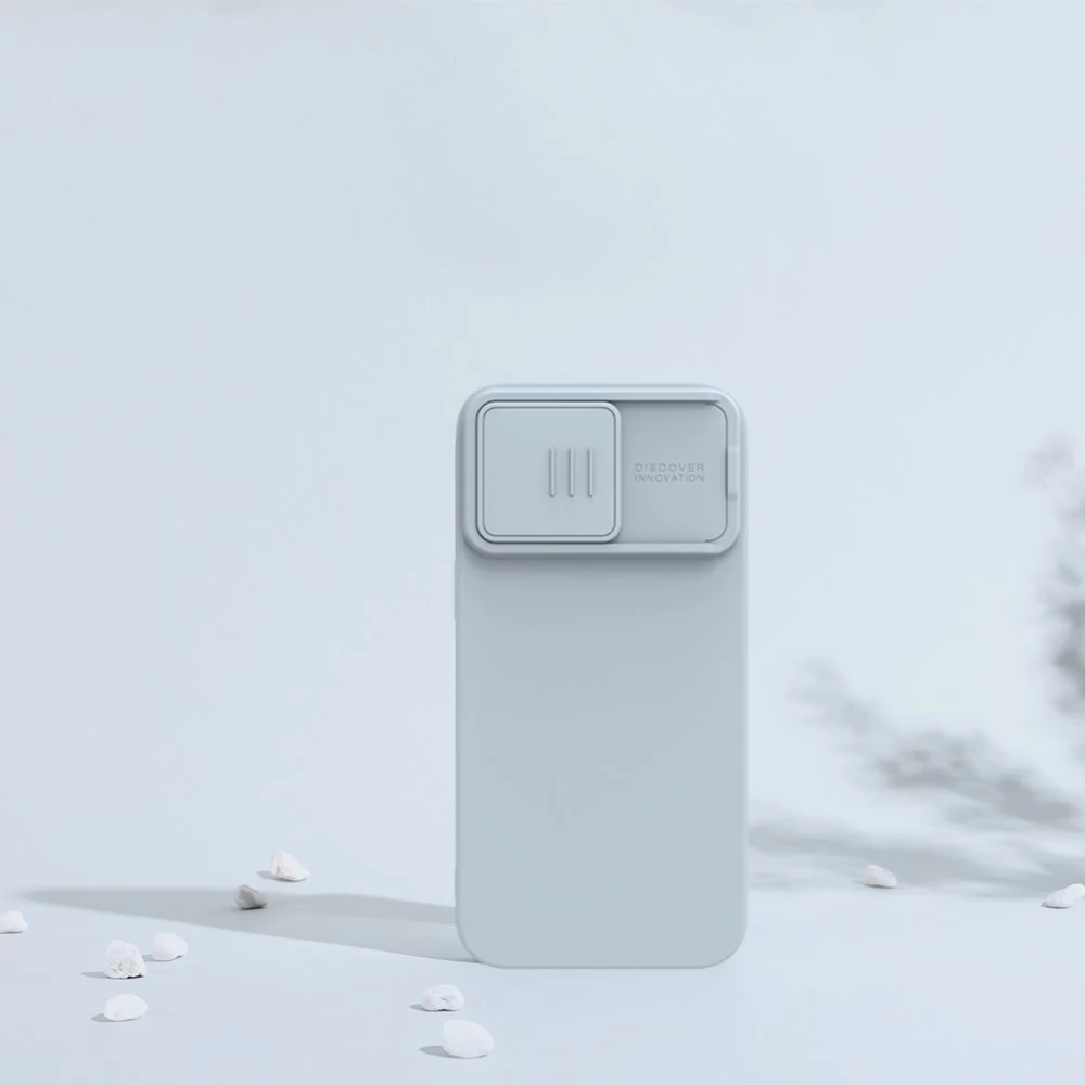 Apple iPhone 15 Pro skal blå NILLKIN CAMSHIELD SILKY SILICON