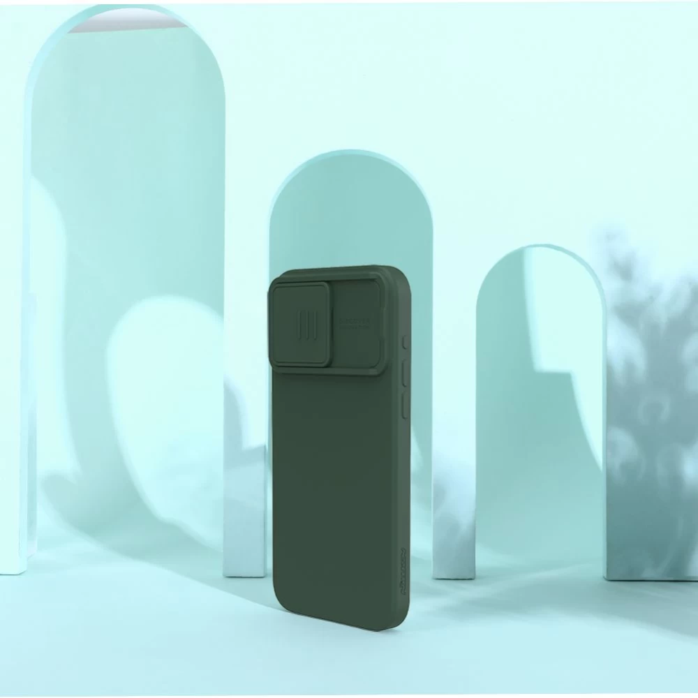Apple iPhone 15 Pro skal blå NILLKIN CAMSHIELD SILKY SILICON