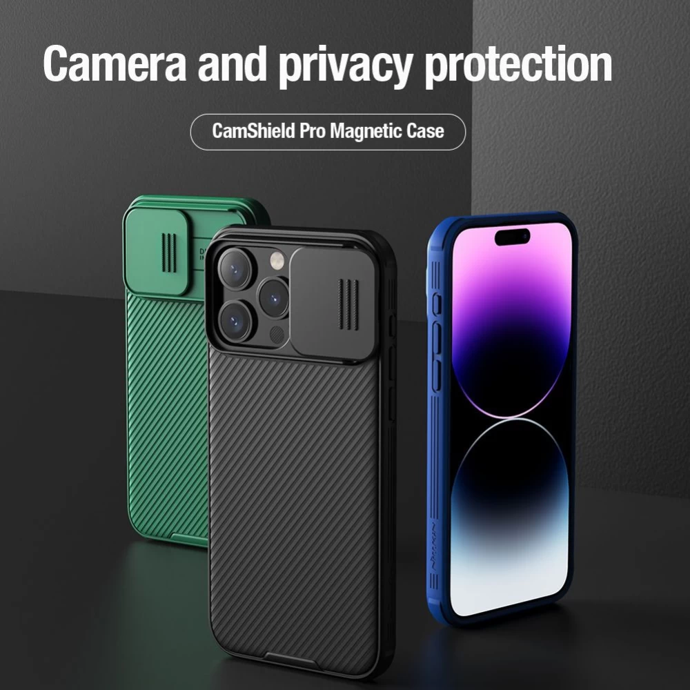 Apple iPhone 15 Pro case blue NILLKIN CAMSHIELD PRO