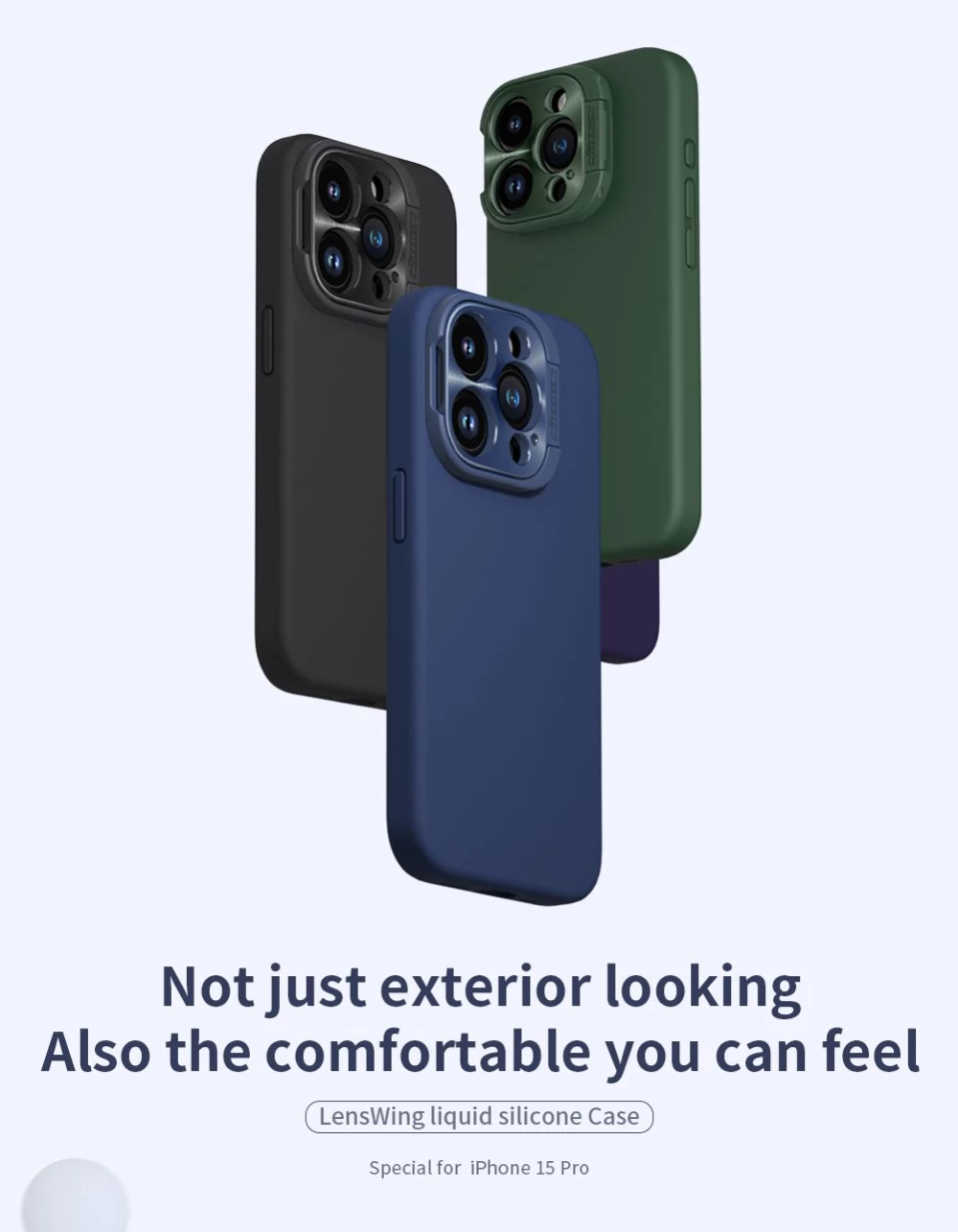 Apple iPhone 15 Pro case blue NILLKIN LENSWING MAGNETIC