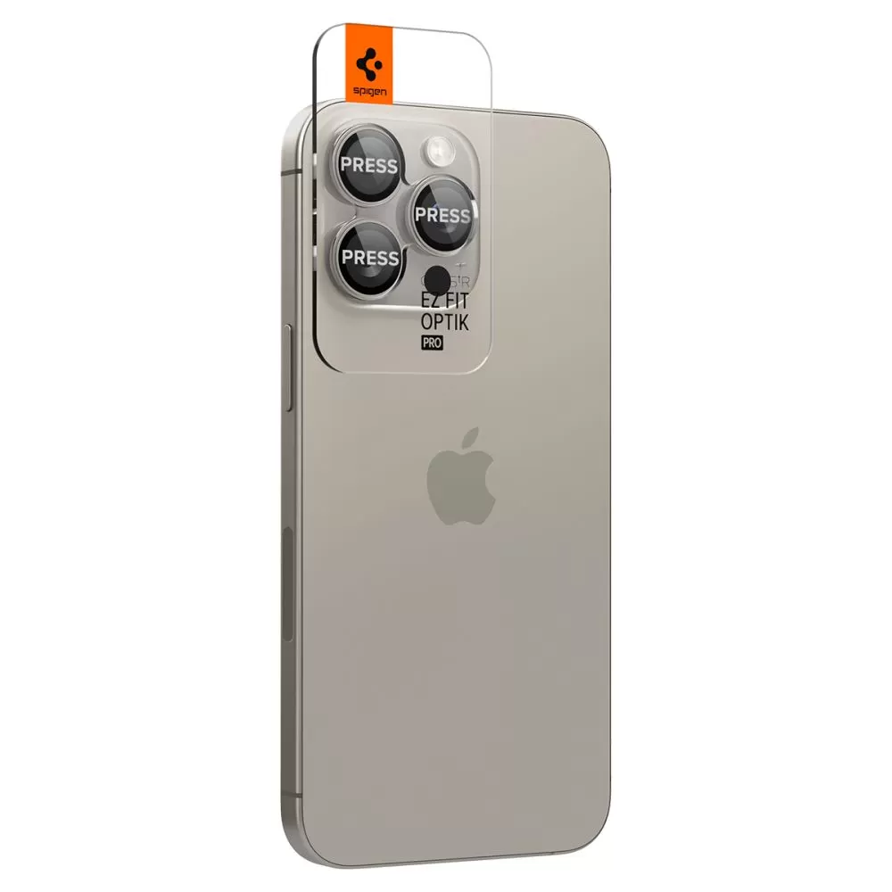 Apple iPhone 15 Pro kaitseklaas SPIGEN OPTIK.TR ”EZ FIT” CAMERA PROTECTOR 2-PACK