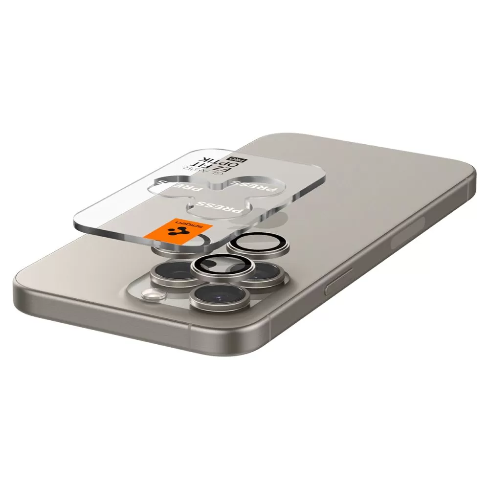 Apple iPhone 15 Pro kaitseklaas SPIGEN OPTIK.TR ”EZ FIT” CAMERA PROTECTOR 2-PACK