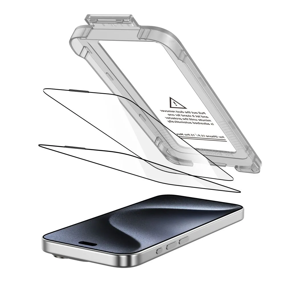 Apple iPhone 15 Pro apsauginis stiklas TECH-PROTECT QUICK SET+ 2-PACK