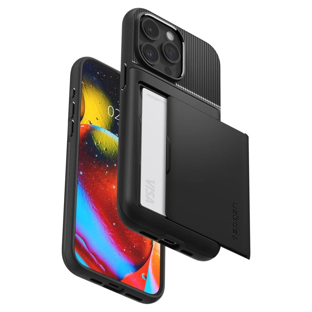 Apple iPhone 15 Pro skal svart SPIGEN SLIM ARMOR CS