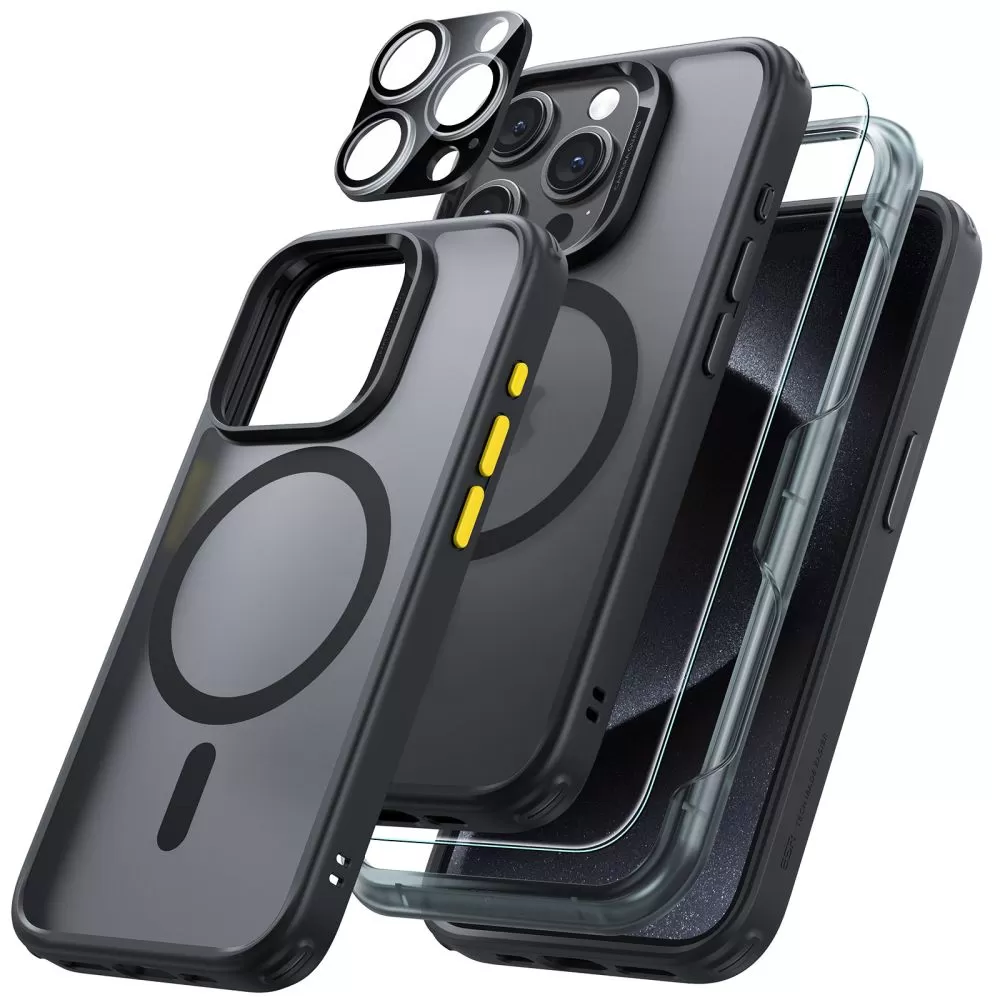Apple iPhone 15 Pro case black ESR CLASSIC PRO SET HALOLOCK MAGSAFE