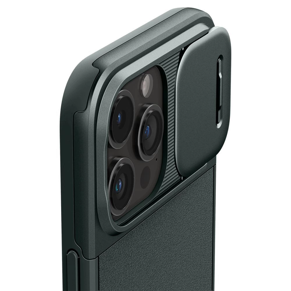 Apple iPhone 15 Pro case green SPIGEN OPTIK ARMOR MAG MAGSAFE