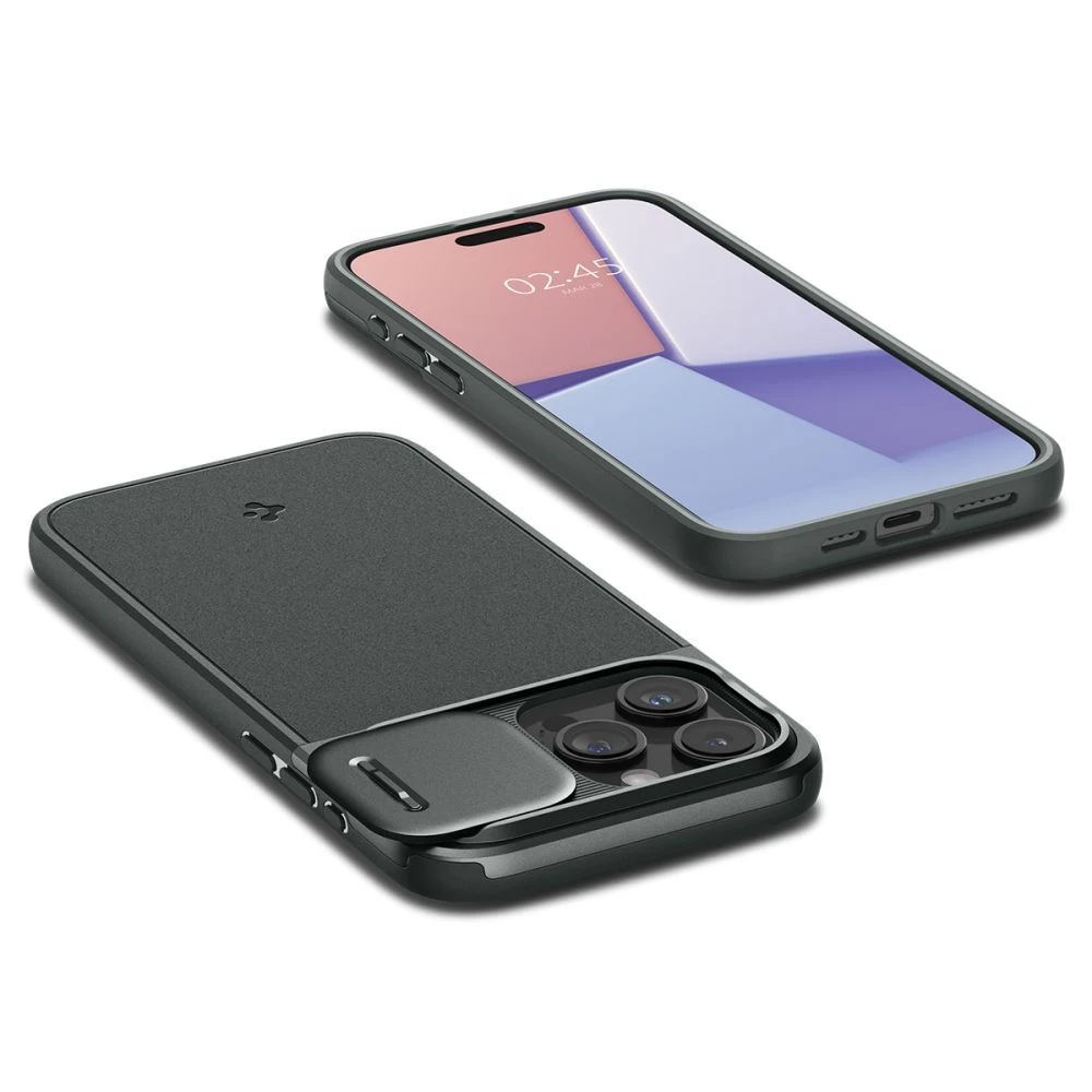 Apple iPhone 15 Pro case green SPIGEN OPTIK ARMOR MAG MAGSAFE