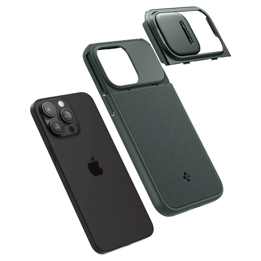 Apple iPhone 15 Pro case green SPIGEN OPTIK ARMOR MAG MAGSAFE