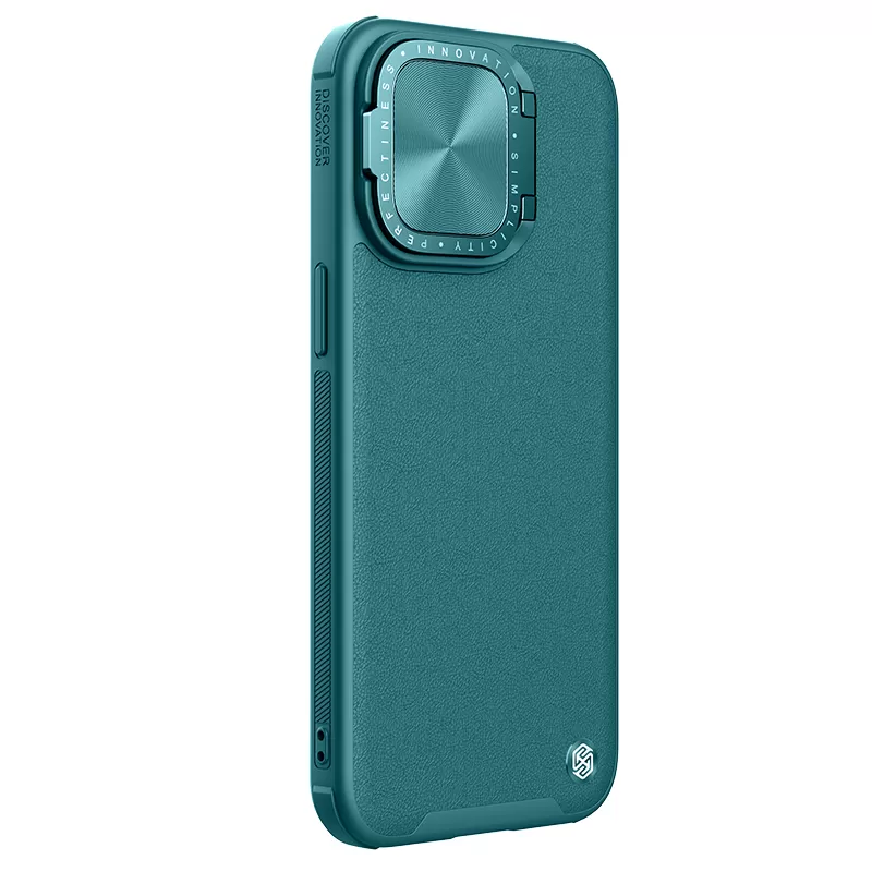 Apple iPhone 15 Pro case green NILLKIN CAMSHIELD PROP LEATHER MAGNETIC