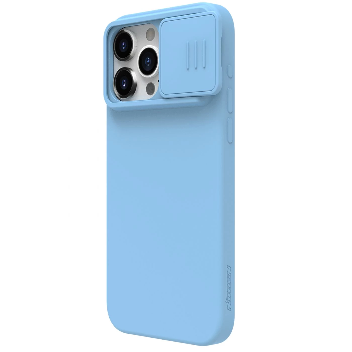 Apple iPhone 15 Pro skal blå NILLKIN CAMSHIELD SILKY SILICON