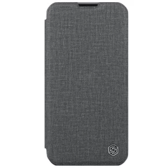 Apple iPhone 15 Pro case gray NILLKIN QIN PRO LEATHER (CLOTH VERSION)