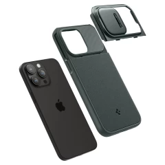 Apple iPhone 15 Pro case green SPIGEN OPTIK ARMOR MAG MAGSAFE