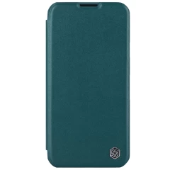 Apple iPhone 15 Pro case green NILLKIN QIN PRO LEATHER (PLAIN VERSION)