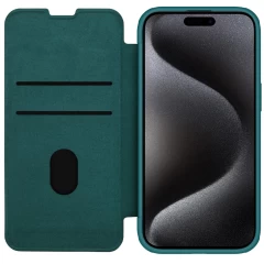 Apple iPhone 15 Pro case green NILLKIN QIN PRO LEATHER (PLAIN VERSION)