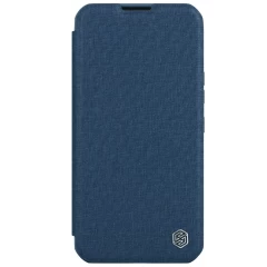Apple iPhone 15 Pro fodral blå NILLKIN QIN PRO LEATHER (CLOTH VERSION)