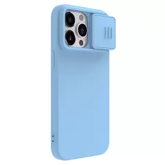 Apple iPhone 15 Pro case blue NILLKIN CAMSHIELD SILKY MAGNETIC SILICON