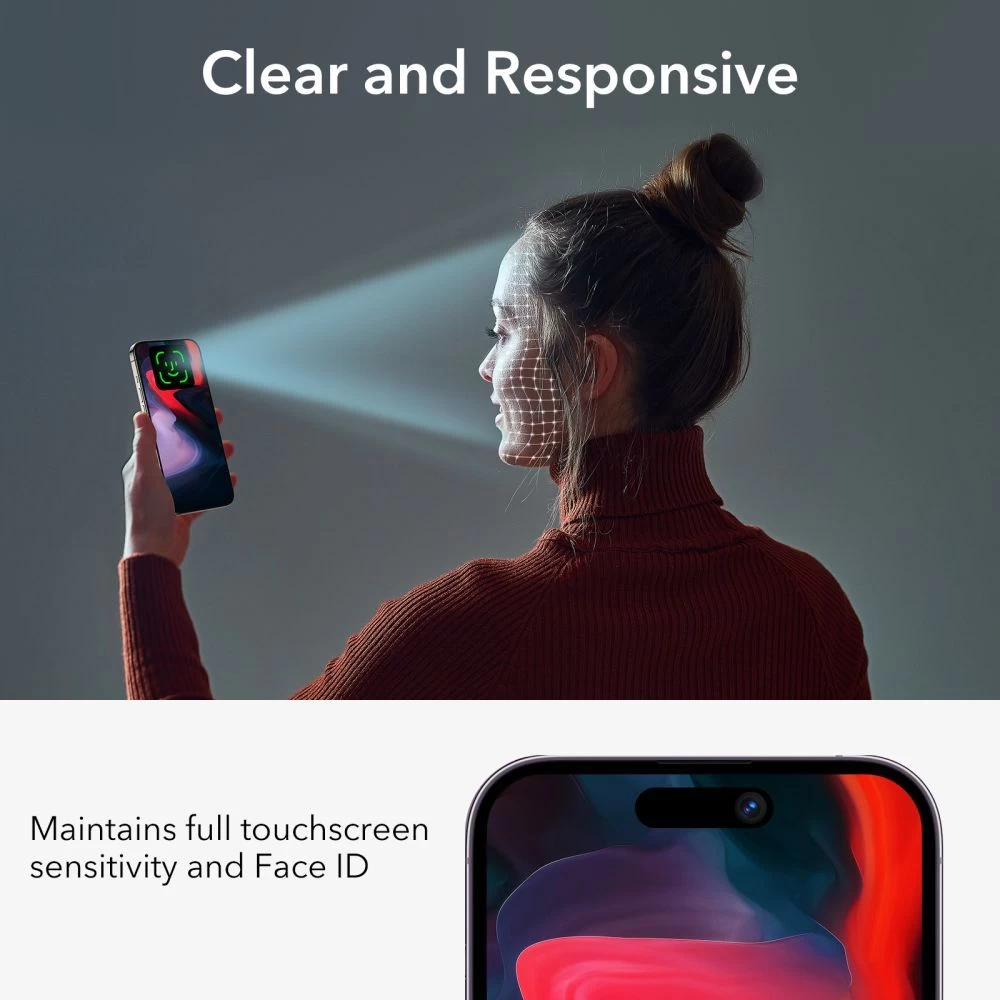 Apple iPhone 15 Pro Max skärmskydd  ESR TEMPERED GLASS PRIVACY
