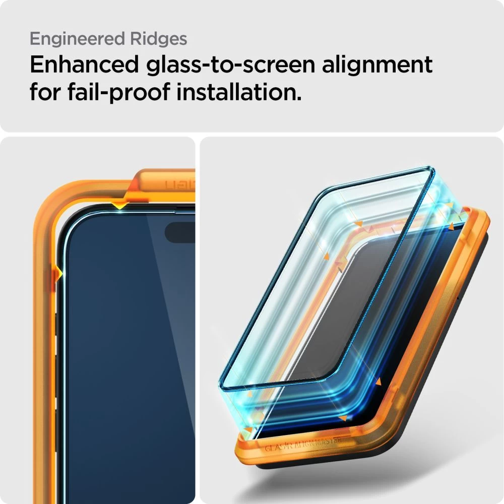 Apple iPhone 15 Pro Max skärmskydd  SPIGEN ALM GLASS FC 2-PACK