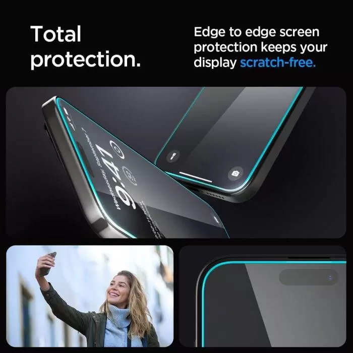 Apple iPhone 15 Pro Max skärmskydd  SPIGEN GLAS.TR ”EZ FIT”