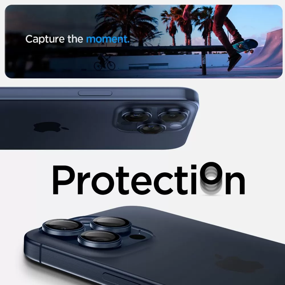 Apple iPhone 15 Pro Max aizsargstikls  SPIGEN OPTIK.TR ”EZ FIT” CAMERA PROTECTOR 2-PACK
