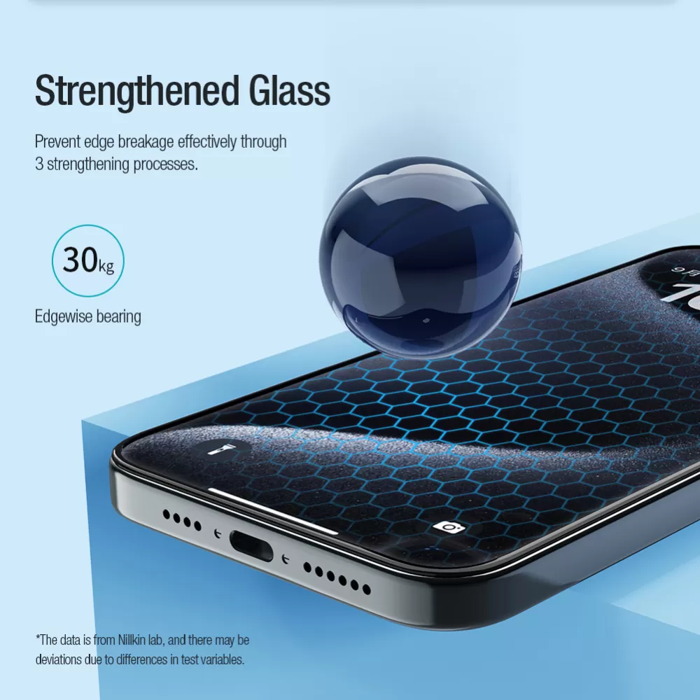 Apple iPhone 15 Pro Max skärmskydd svart NILLKIN EZ SET (3PCS)