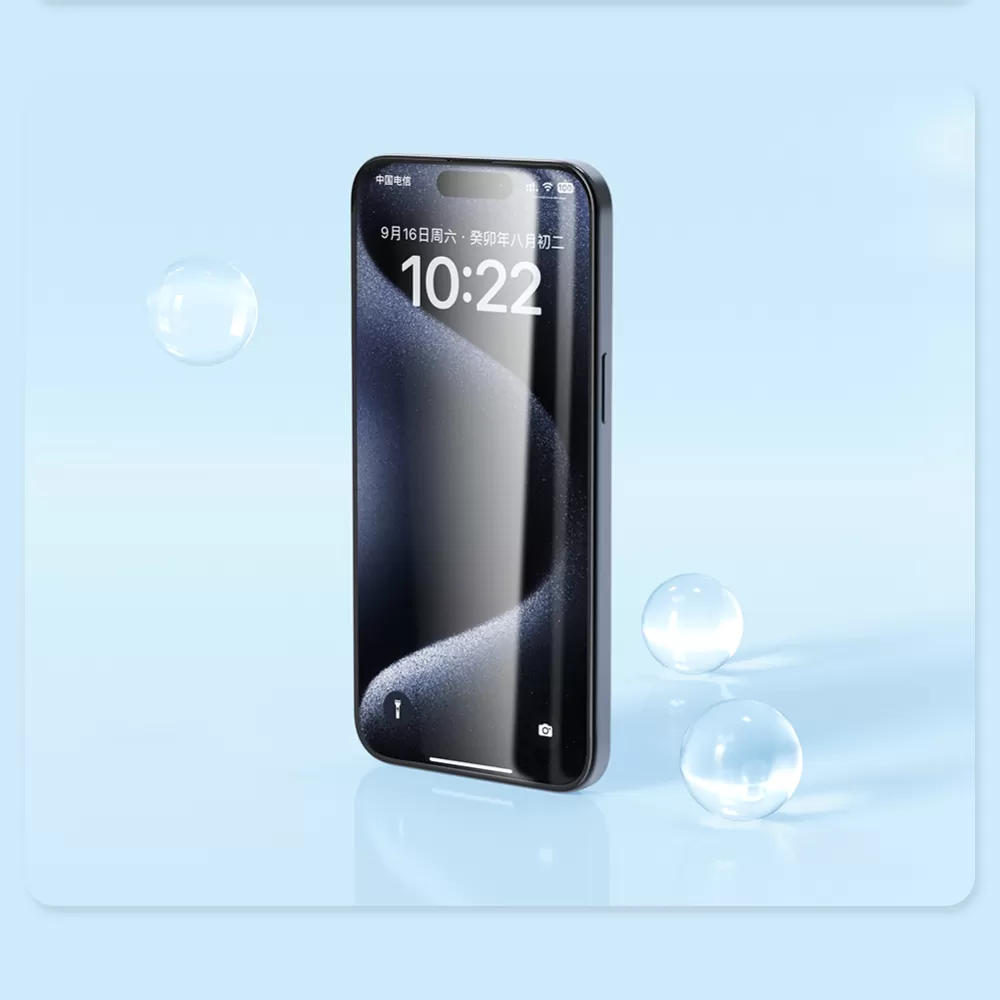 Apple iPhone 15 Pro Max skärmskydd svart NILLKIN EZ SET (3PCS)