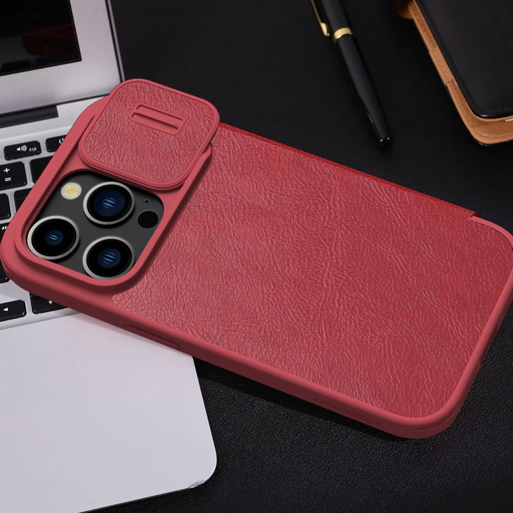 Apple iPhone 15 Pro Max case brown NILLKIN QIN PRO LEATHER